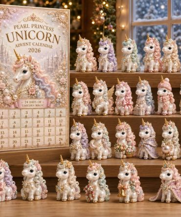 2026 Enchanting Unicorn Holiday Countdown Calendar With 24 Collectible Acrylic Charms — Magical Gift For Kids & Unicorn Lovers
