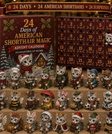 American Shorthair Cat Magic Advent Calendar 2026 — 24-Day Collectible Acrylic Charm Countdown For Cat Lovers & Home Decor