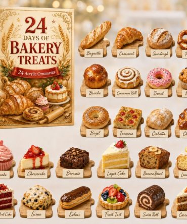 Bakery Treats Advent Calendar 2026 — 24-Day Countdown With Acrylic Pastry Charms, Perfect Gift For Foodies