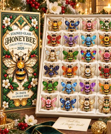 2026 Honeybee Collector Advent Calendar — 24-Day Stained-Glass Inspired Acrylic Charms, Bee Lovers Holiday Countdown