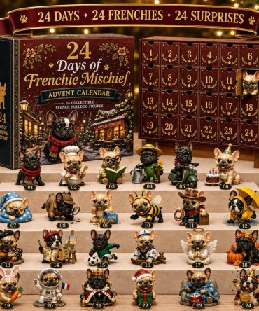 Frenchie Mischief 24-Day Advent Calendar 2026 — Cute French Bulldog Acrylic Charms, Pet Lover Gift