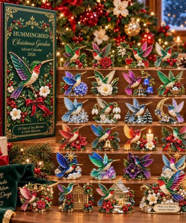 Limited-Edition Hummingbird Holiday Garden Advent — 24-Day 2026 Acrylic Charm Countdown, Christmas Ornament Keepsake Gift