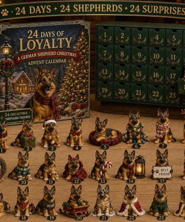 German Shepherd 24-Day Advent Calendar — 2026 Dog Lover Acrylic Charm Countdown, Cute Canine Gifts & Stocking Stuffer For Pet Fans