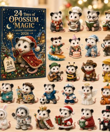 2026 Opossum Winter Tales Countdown - 24-Day Storybook Advent Calendar With Acrylic Charms, Cozy Holiday Gift For Animal Lovers