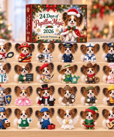 Papillon Dog Holiday Countdown — 24 Charming Acrylic Charms, 2026 Papillon-Themed Advent Calendar: Gift For Small Dog Lovers & Collectors