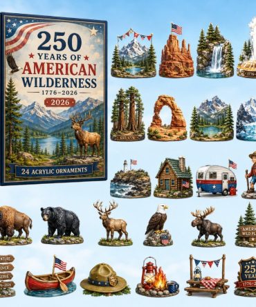 American Wilderness 250Th Anniversary Advent Calendar 2026 — 24-Day Acrylic Wildlife Charms, Collectible Holiday Gift
