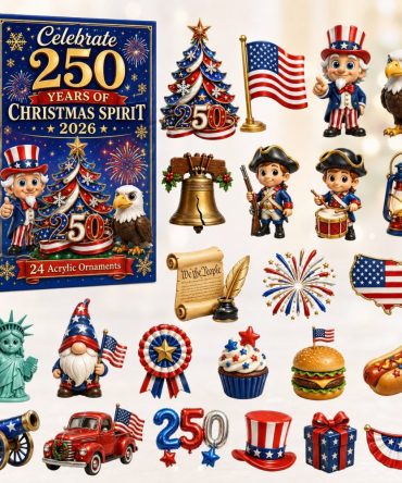 250 Years Christmas Spirit Advent Calendar 2026 — 24 Commemorative Acrylic Charms, Festive Keepsake & Holiday Collectible