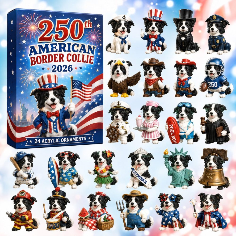 Border Collie Advent Calendar 2026 — 24-Day Seasonal Countdown With Collectible Acrylic Charms, Limited Dog Gift