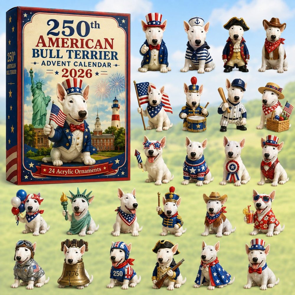 Bull Terrier Advent Calendar 2026 — 24-Day Limited Holiday Countdown With Acrylic Charms, Ideal Gift For Pet Parents