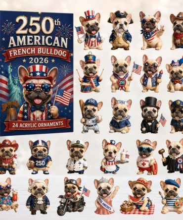 French Bulldog Holiday Advent Calendar 2026 — 24-Day Collectible Acrylic Charms, Limited Edition Gift For Dog Lovers