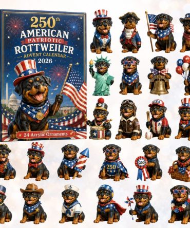 Limited Edition Rottweiler Advent Calendar 2026 — 24-Day Holiday Countdown With Collectible Acrylic Charms, Dog Lover Gift