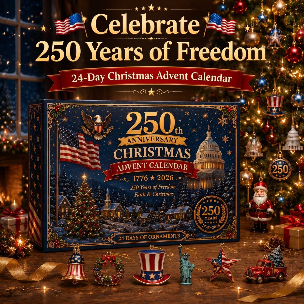 250Th Anniversary Christmas 24-Day Advent Calendar 2026 — Limited-Edition Patriotic Acrylic Charms, Historic Holiday Countdown