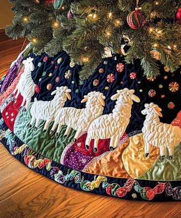Breezy Barnyard Christmas Tree Skirt — Farmhouse Holiday Skirt, Personalized Rustic Décor, Plush Custom-Made For Country Homes