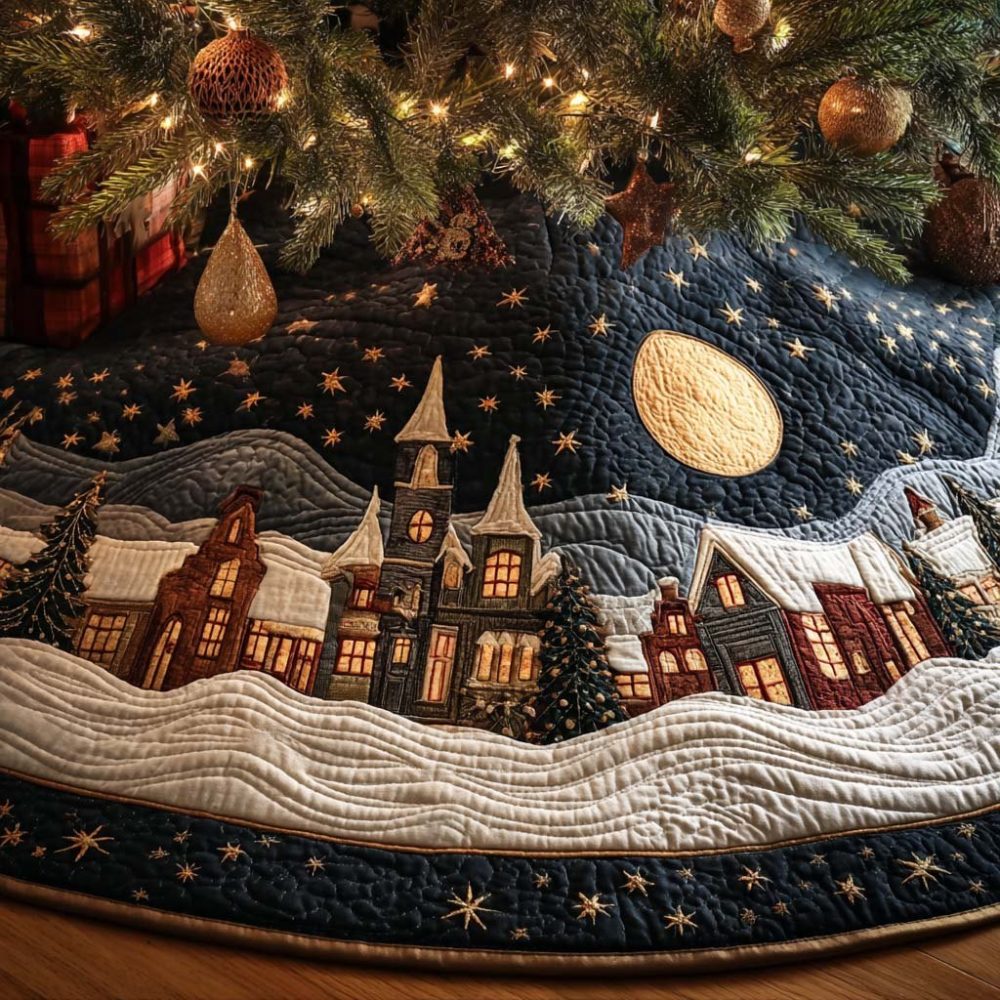 Brightest Time Christmas Tree Skirt — Vibrant Custom Holiday Skirt, Personalized Color Options, Plush Handmade Seasonal Décor