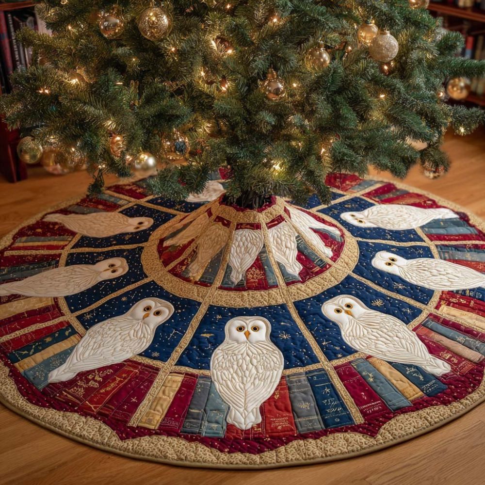 Celestial Watchers Holiday Tree Skirt — Made-To-Order Starry Night Christmas Skirt, Mystical Celestial Motif For Elegant Seasonal Decor
