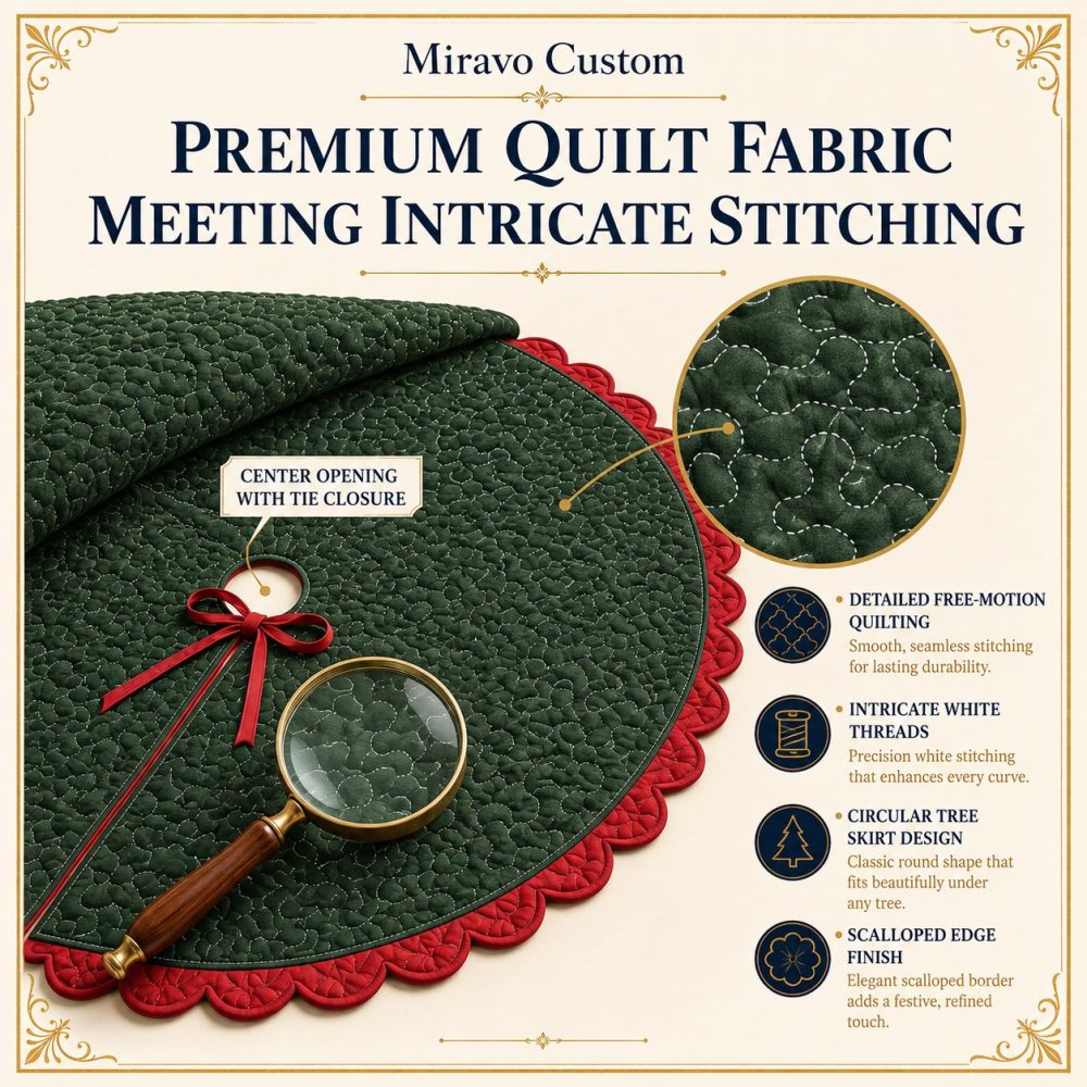 Vibrant Guitar-Themed Holiday Tree Skirt — Custom Handmade Christmas Tree Skirt For Musicians, Unique Festive Decor & Gift-Ready - Image 4