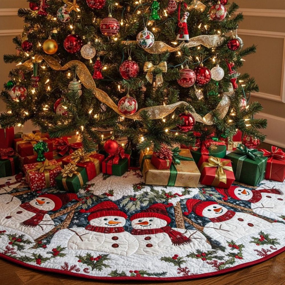 Cozy Companions Holiday Tree Skirt — Custom Pet Companions Christmas Skirt, Durable Fabric, Personalized Embroidery Available