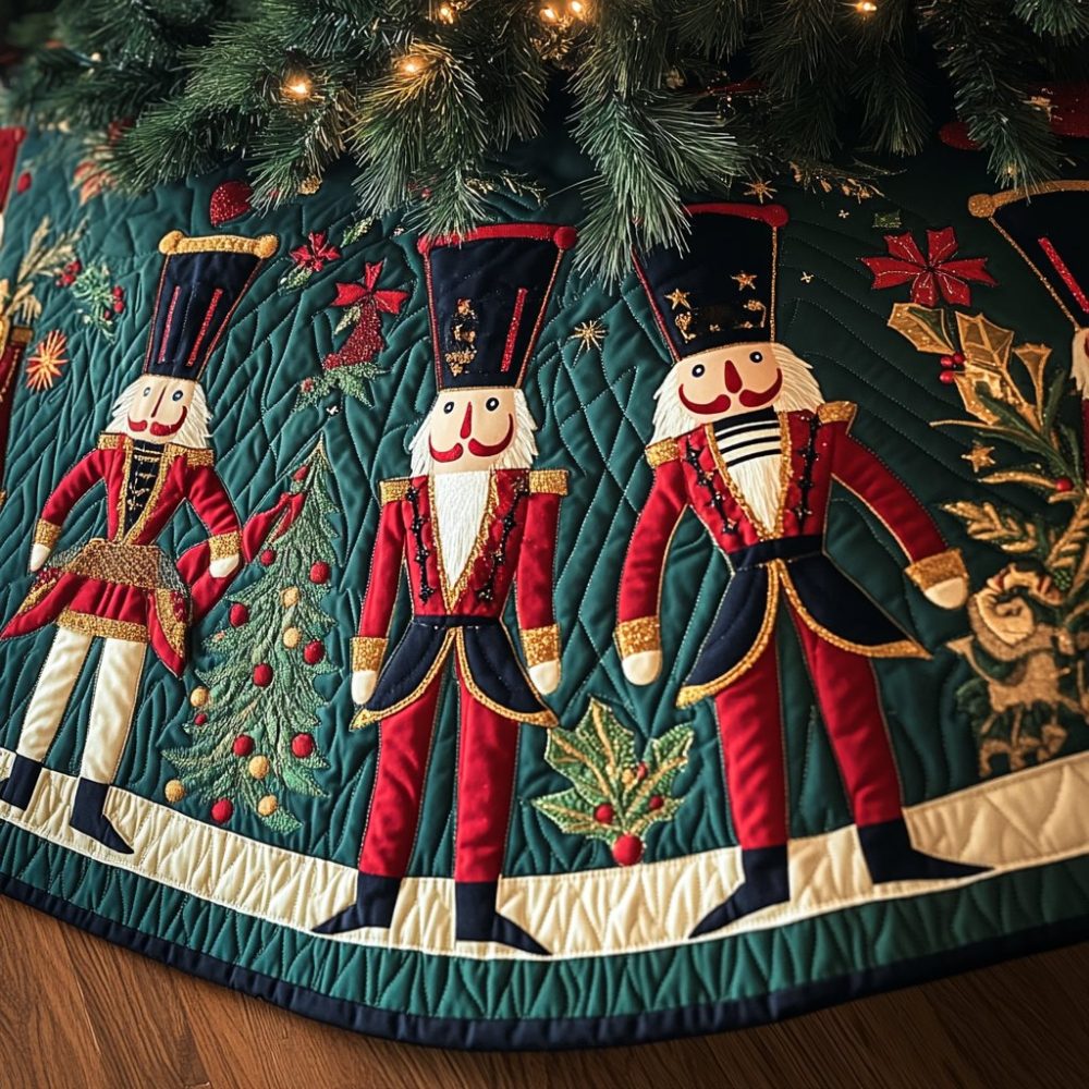 Holiday Brigade Festive Tree Skirt — Patriotic Christmas Tree Skirt With Bold Seasonal Design, Made-To-Order