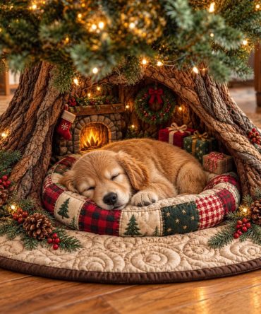 Christmas Dogs Holiday Tree Skirt — Custom Pet-Themed Christmas Tree Skirt, Durable Fabric, Perfect Gift For Dog Lovers & Cozy Homes