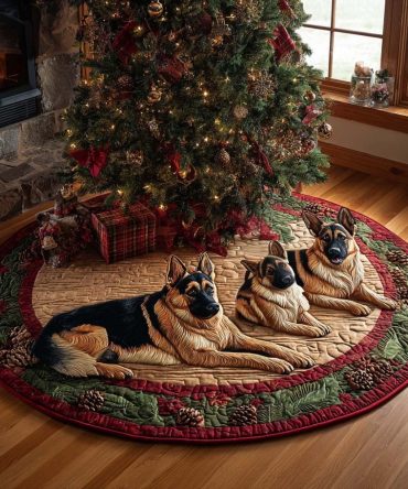 Guardian Christmas Tree Skirt — Made-To-Order Holiday Skirt With Protective Motif, Premium Materials & Custom Fit