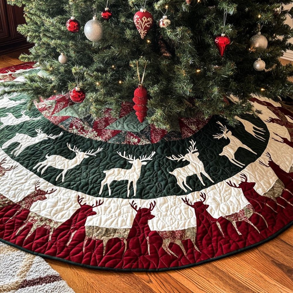 Cozy Christmas Haven Tree Skirt — Made-To-Order Holiday Skirt For Warm Home Decor, Premium Fabric & Custom Size Options