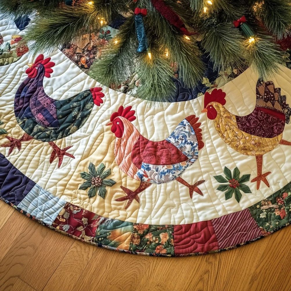 Custom Country Christmas Tree Skirt - Handmade Rustic Holiday Tree Skirt, Personalized Farmhouse Decor & Perfect Gift