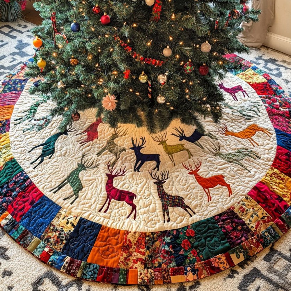 Personalized Cozy Companions Christmas Tree Skirt – Plush Handmade Holiday Tree Skirt With Custom Name, Perfect Pet Lover Gift