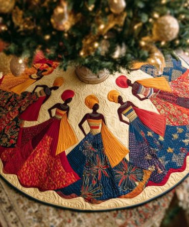 Regal Crowned Holiday Tree Skirt — Luxurious Crown Motif Christmas Tree Skirt, Handcrafted Luxury Holiday Décor, Custom Sizes Available