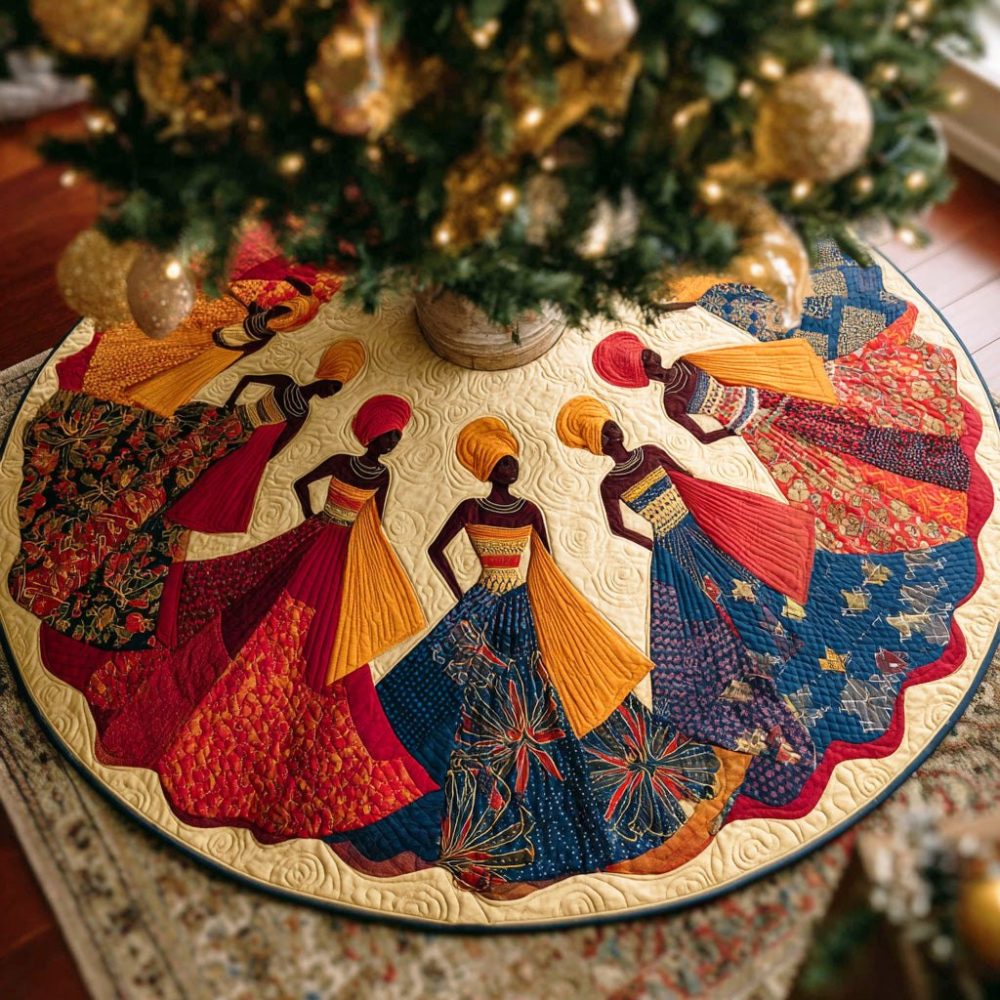 Regal Crowned Holiday Tree Skirt — Luxurious Crown Motif Christmas Tree Skirt, Handcrafted Luxury Holiday Décor, Custom Sizes Available