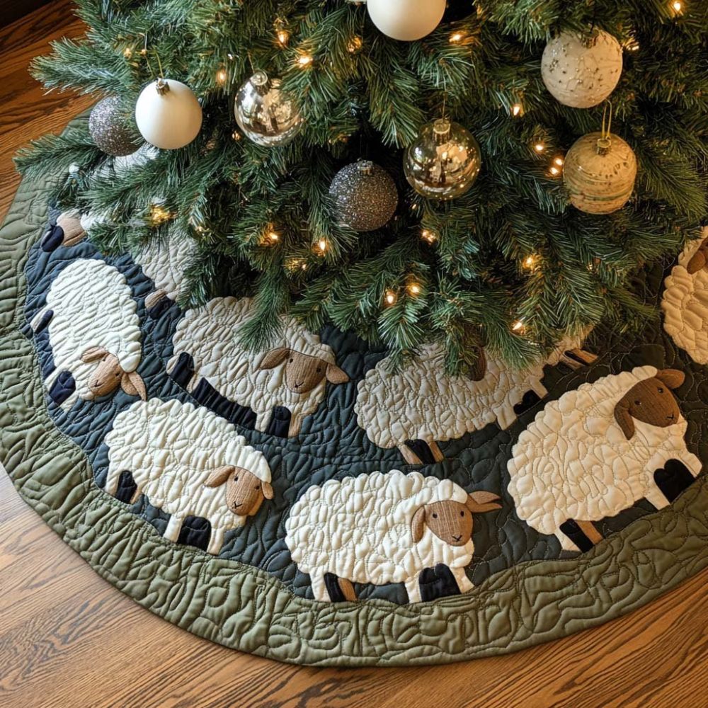 Dreamy Wool Cozy Tree Skirt — Handmade Wool Blend Christmas Skirt, Luxe Softness, Custom Sizes & Warm Seasonal Styling