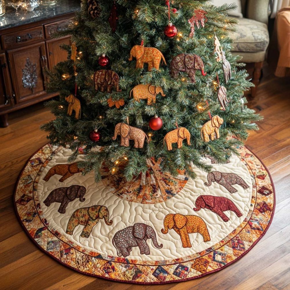 Natural Earth Tones Tree Skirt — Handmade Neutral Holiday Skirt, Linen-Cotton Blend, Customizable To Match Warm Seasonal Decor