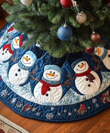 Elf Enchantment Christmas Tree Skirt — Whimsical Elf Design, Handcrafted Holiday Skirt, Plush Backing, Personalized Name & Size Options