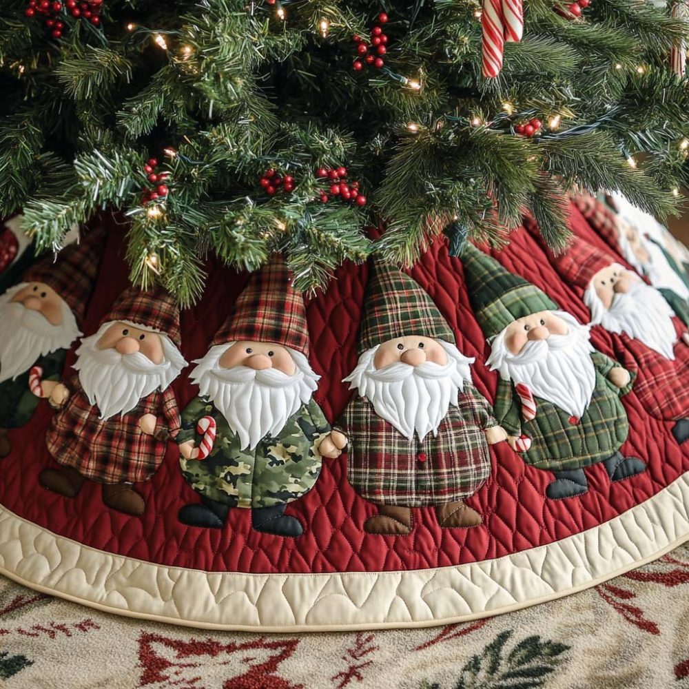 Whimsical Enchanted Hat Christmas Tree Skirt — Handmade Novelty Holiday Skirt, Festive Design, Soft Felt & Personalization