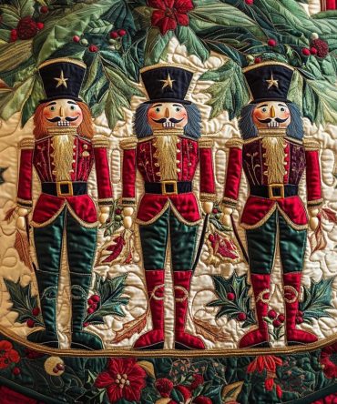 Handmade Nutcracker Guard Trio Christmas Tree Skirt - Festive Classic Holiday Skirt With Three Soldiers, Customizable & Durable