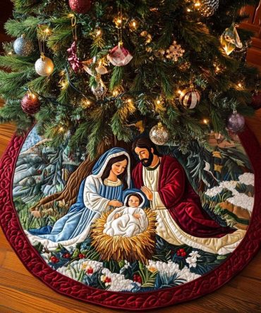 Eternal Grace Classic Tree Skirt — Made-To-Order Timeless Christmas Tree Skirt, High-Quality Fabric, Monogram & Custom Size Options