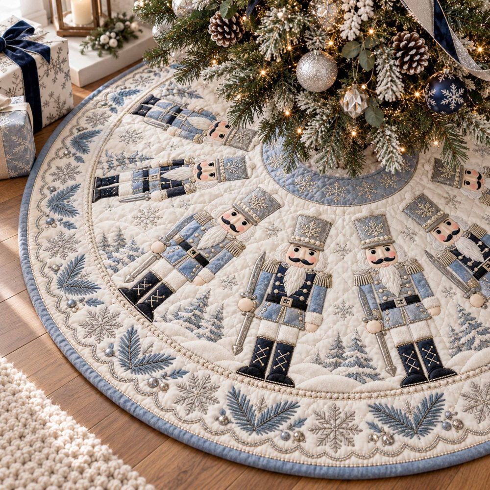 Festive Marcher Holiday Tree Skirt — Vibrant Parade-Inspired Christmas Tree Skirt, Made-To-Order Decorative Base For Seasonal Displays