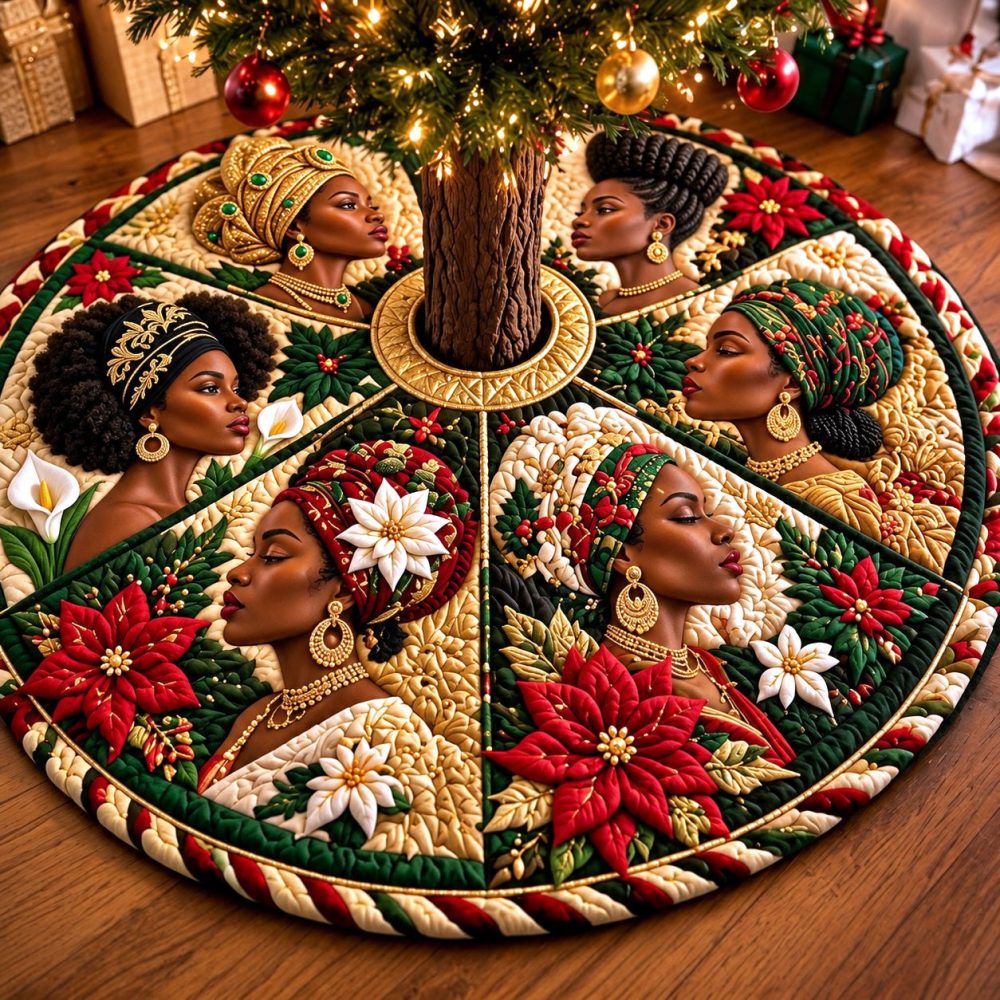 Festive Sisterhood Christmas Tree Skirt - Matching Holiday Skirts For Sisters & Families, Handmade, Personalized, Custom Sizes