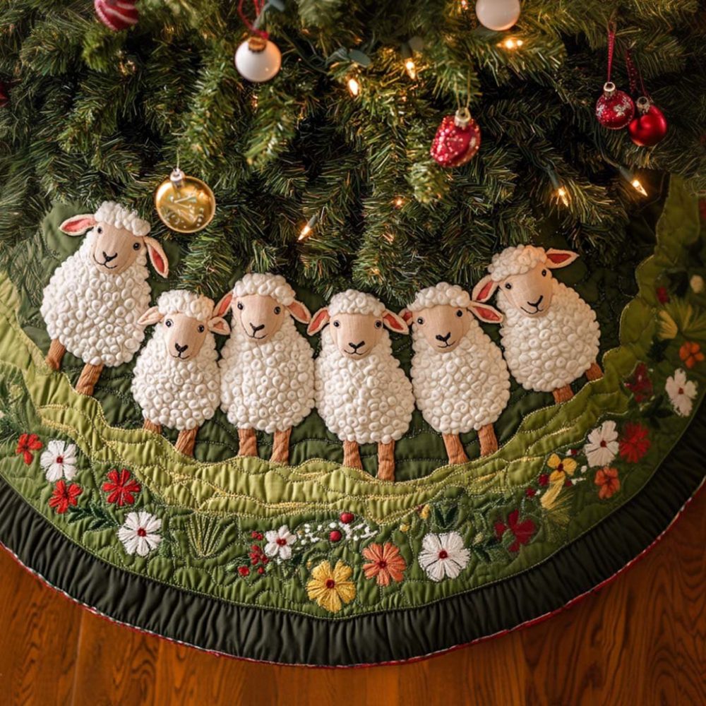 Fluffy Cloud Christmas Tree Skirt – Soft Cloud-Like Texture For Minimalist Holiday Style, Scandinavian-Inspired, Removable Cover, Custom Colors, Handmade