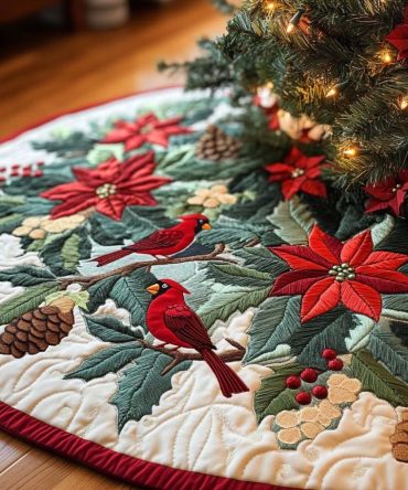 Frostbound Festival Custom Tree Skirt — Vibrant Holiday Print On Soft Plush, Made-To-Order In Multiple Sizes For Festive Homes