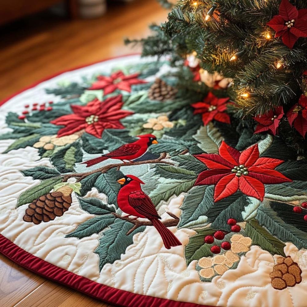 Frostbound Festival Custom Tree Skirt — Vibrant Holiday Print On Soft Plush, Made-To-Order In Multiple Sizes For Festive Homes