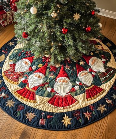 Frosty Fir Magic Custom Tree Skirt — Handmade Christmas Skirt With Festive Fir Design, Personalized Options & Durable Felt Construction