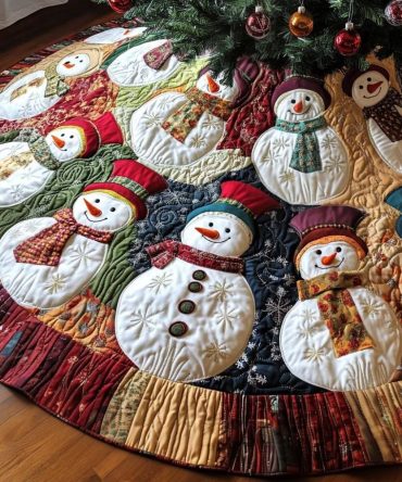 Festive Frosty Parade Tree Skirt — Custom-Made Holiday Skirt With Cheerful Parade Motifs, Premium Felt, Personalized & Ready To Gift