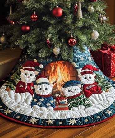 Cozy Furry Tree Skirt — Soft Faux Fur Round Skirt For Christmas Trees, Warm Neutral Color, Machine Washable, Custom Sizes