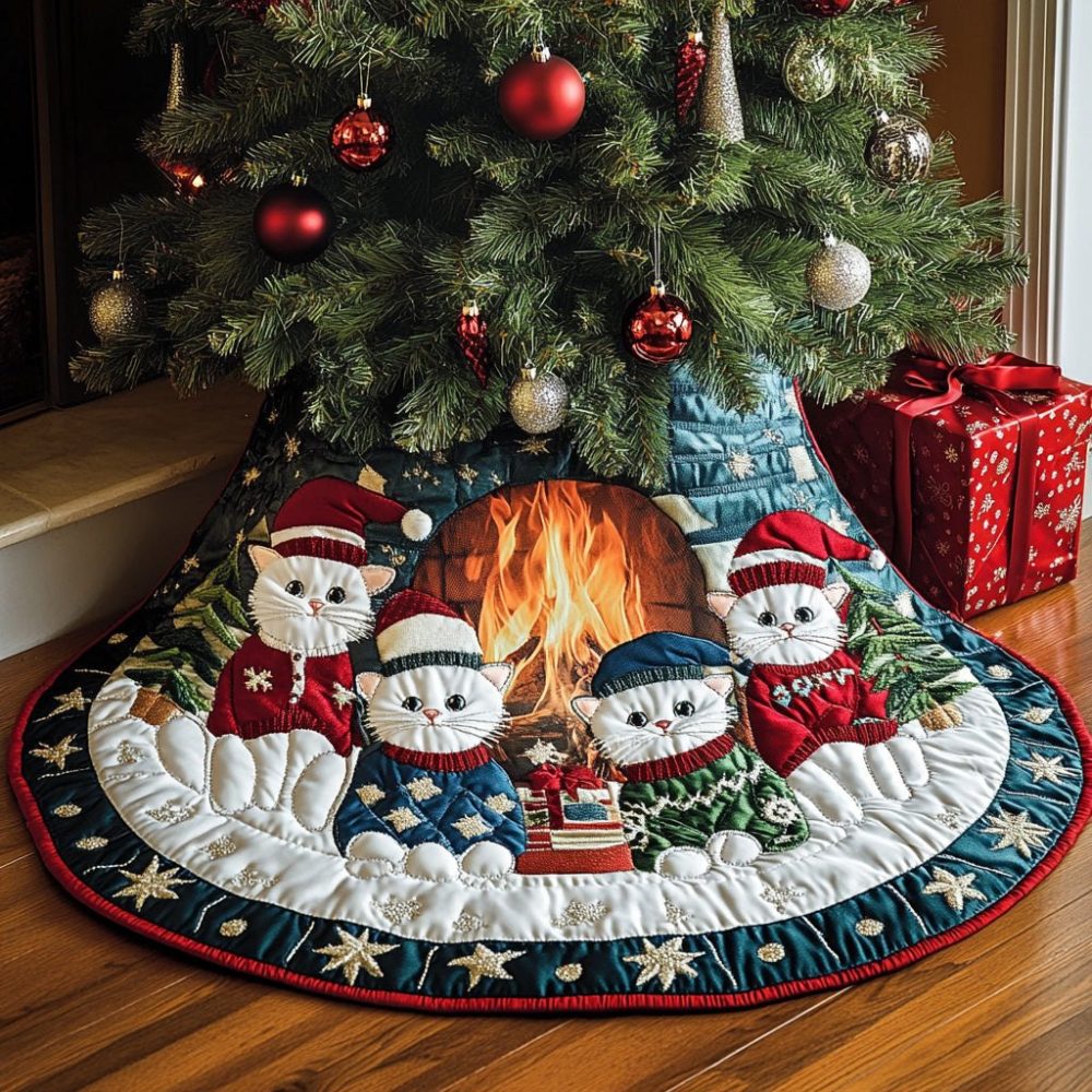 Cozy Furry Tree Skirt — Soft Faux Fur Round Skirt For Christmas Trees, Warm Neutral Color, Machine Washable, Custom Sizes