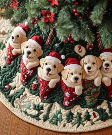 Surprise Holiday Tree Skirt — Handcrafted Festive Reveal Design, Customizable Colors & Personalization, Premium Felt, Made On Request