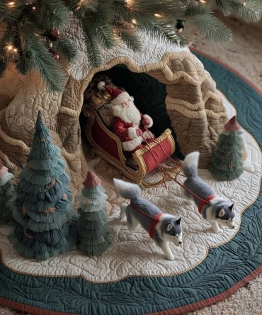 Premium Husky Dog Christmas Tree Skirt - Handcrafted Made-To-Order Holiday Tree Base, Custom Pet Lover Decor