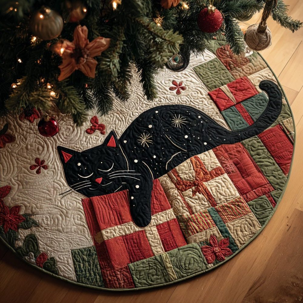 Gift Guardian Christmas Tree Skirt - Premium Handmade Holiday Skirt With Protective Backing, Gift Motifs & Customization Options