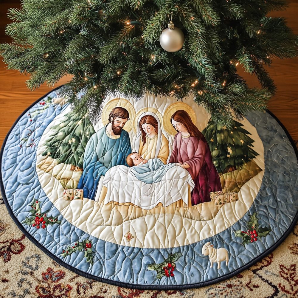 Gift Of The Magi Holiday Tree Skirt - Timeless Handmade Christmas Mat Inspired By Classic Tale, Custom Sizes & Elegant Detailing