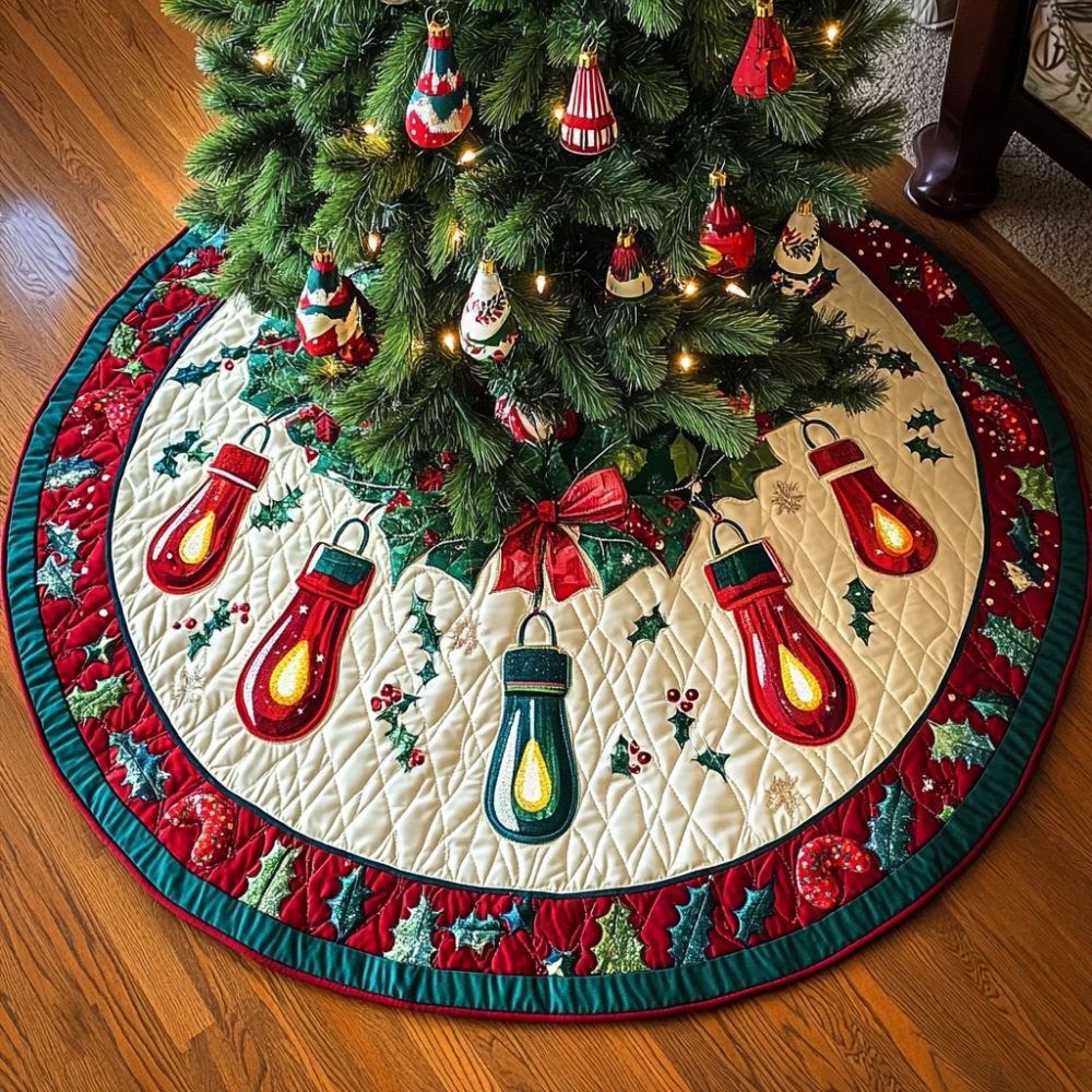 Glowing Christmas Tree Skirt — Luminous Handmade Holiday Tree Collar, Premium Fabric, Custom Sizes & Elegant Under-Tree Accent