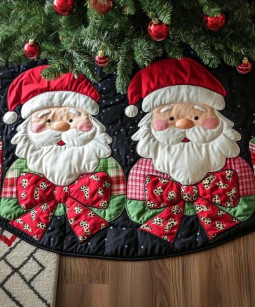 Golden Night Starry Tree Skirt — Made-To-Order Midnight Gold Christmas Accent For Elegant Holiday Decorating And Gift-Giving